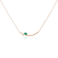 Emerald Bloom Arc Necklace