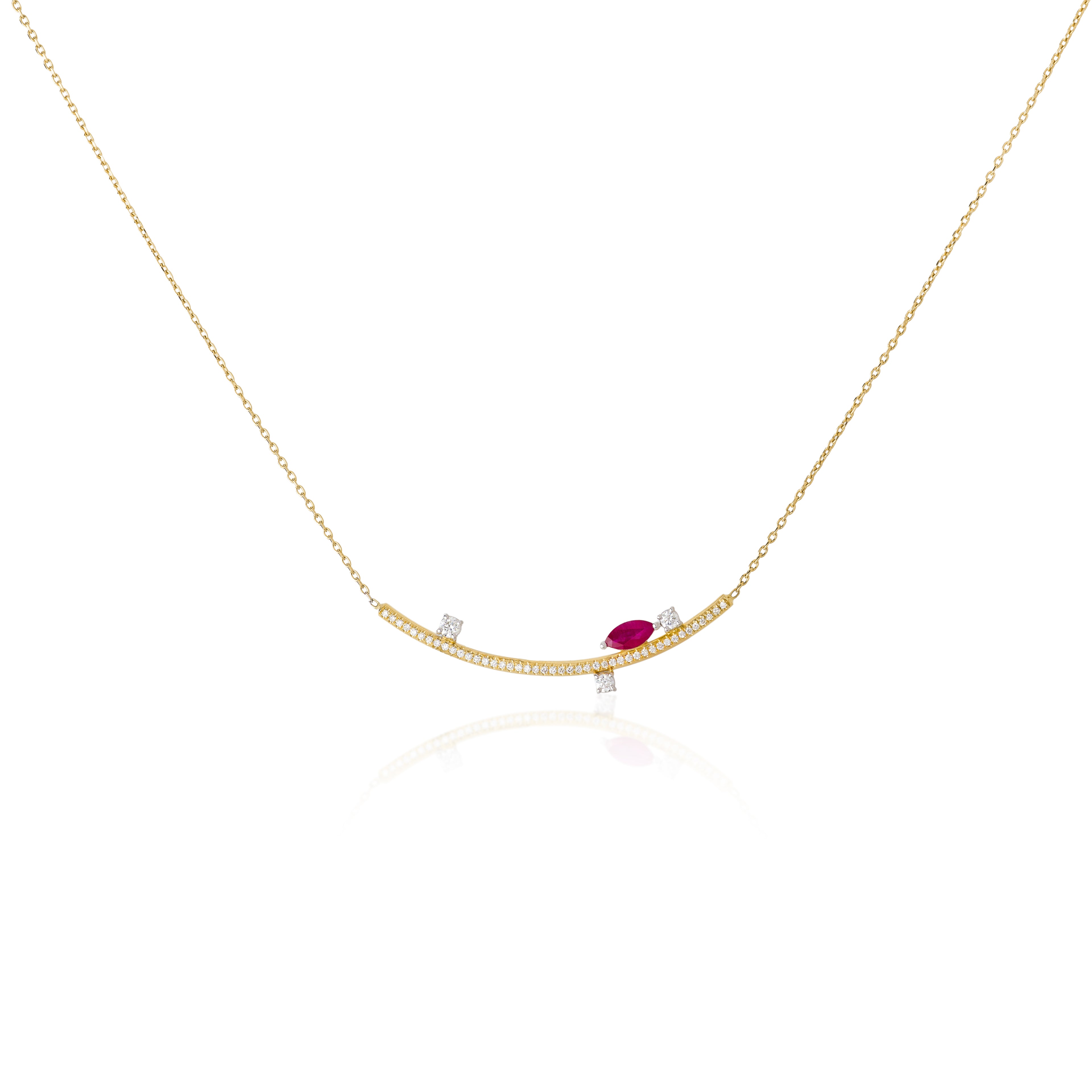 Emerald Bloom Arc Necklace