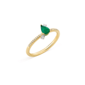 Émeraude Poire Diamond Ring