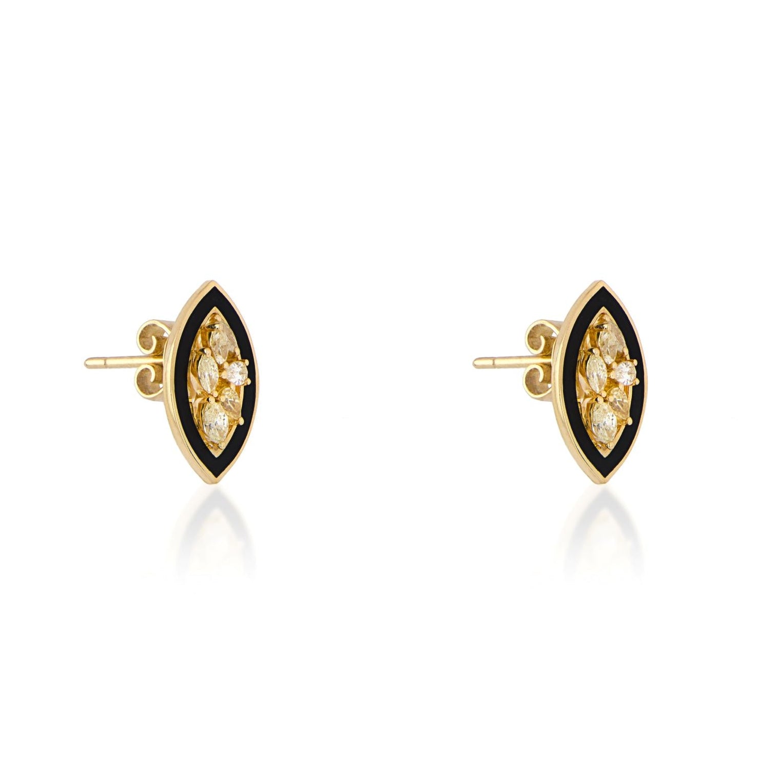 Noir Marquise Stud Earrings