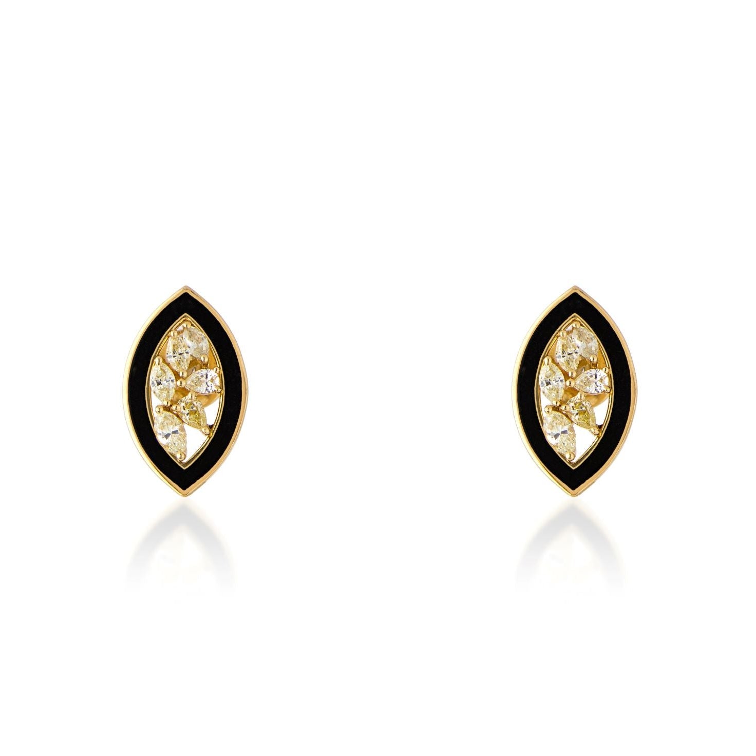 Noir Marquise Stud Earrings