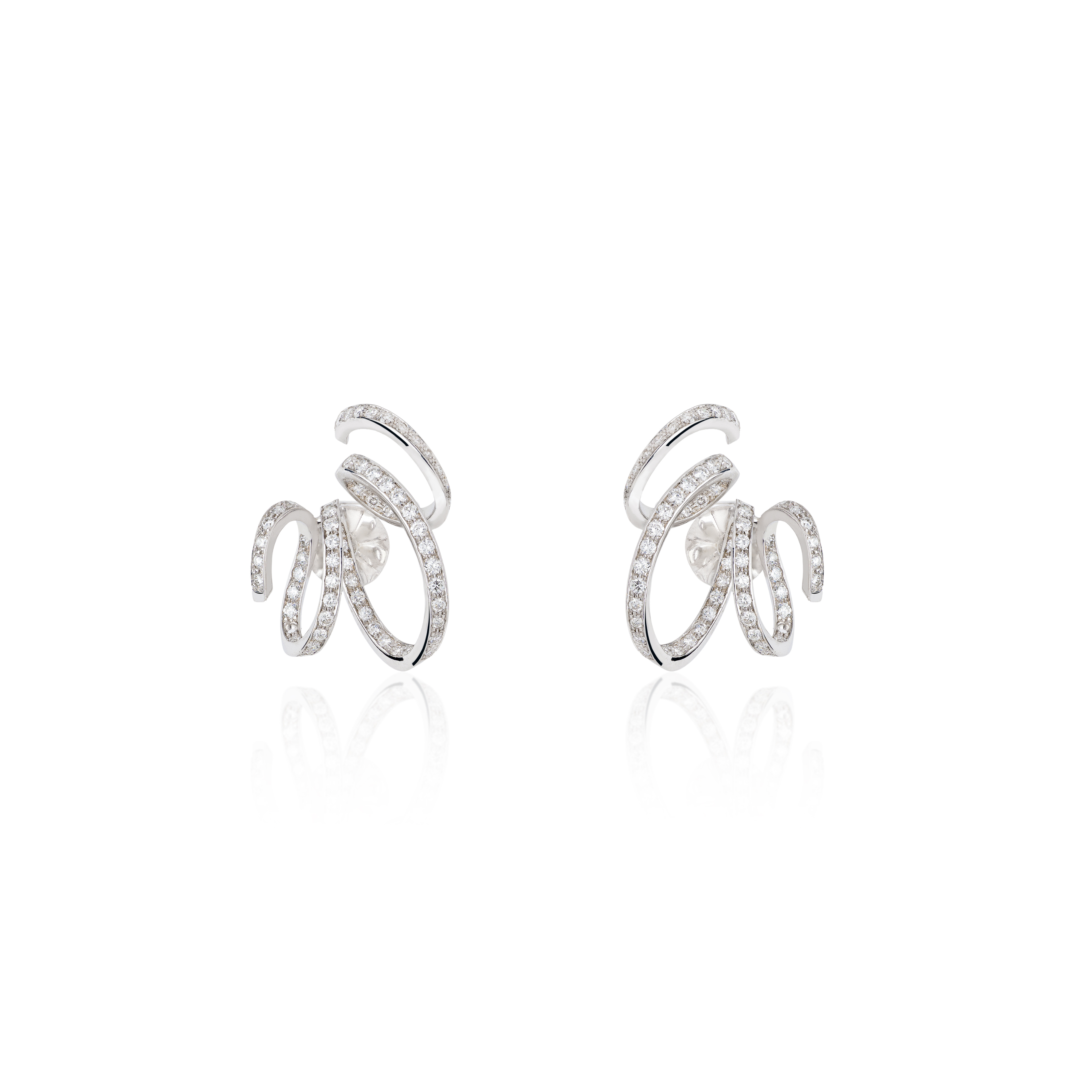 Luna Spiral Diamond Earrings