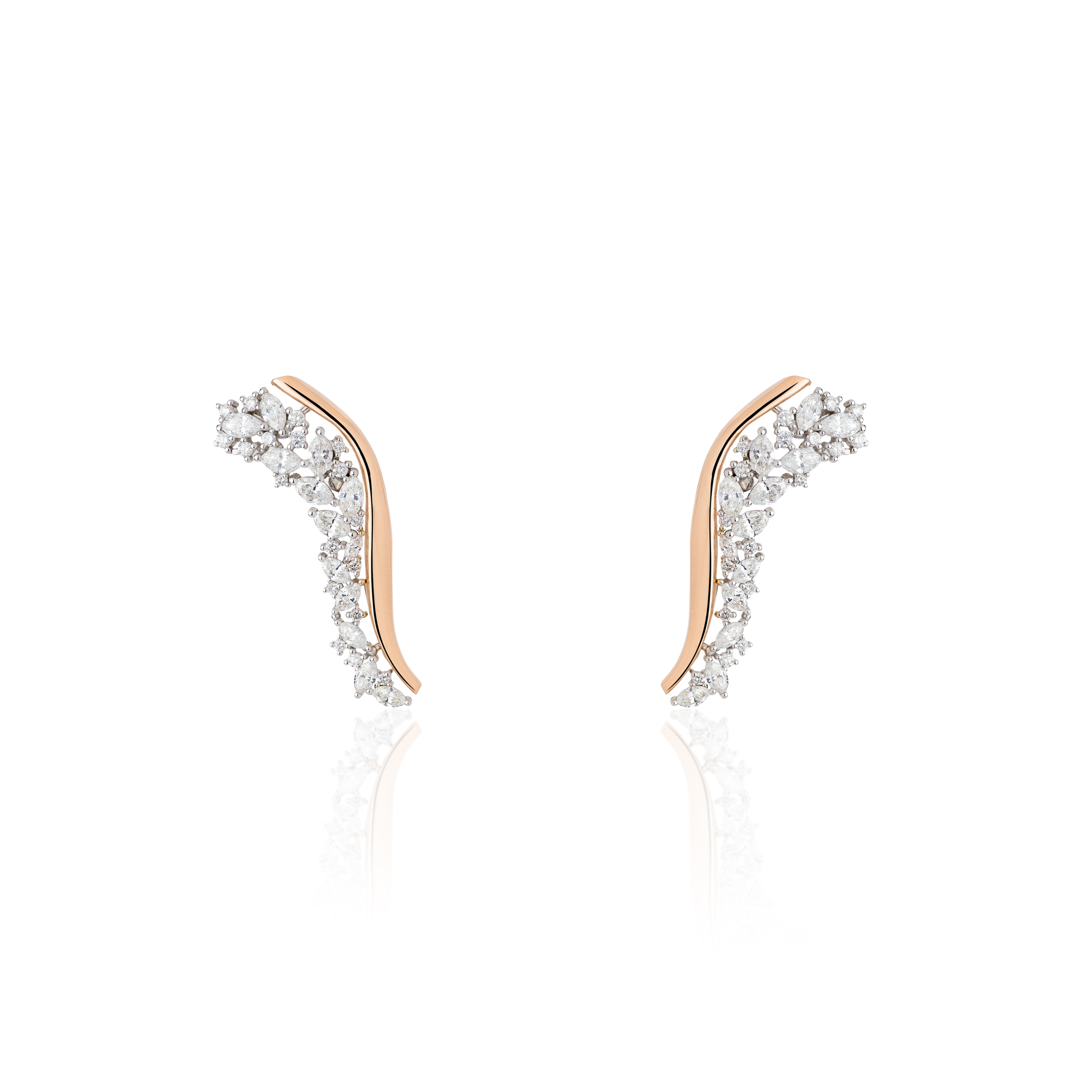 Aurora Curve Diamond Earrings