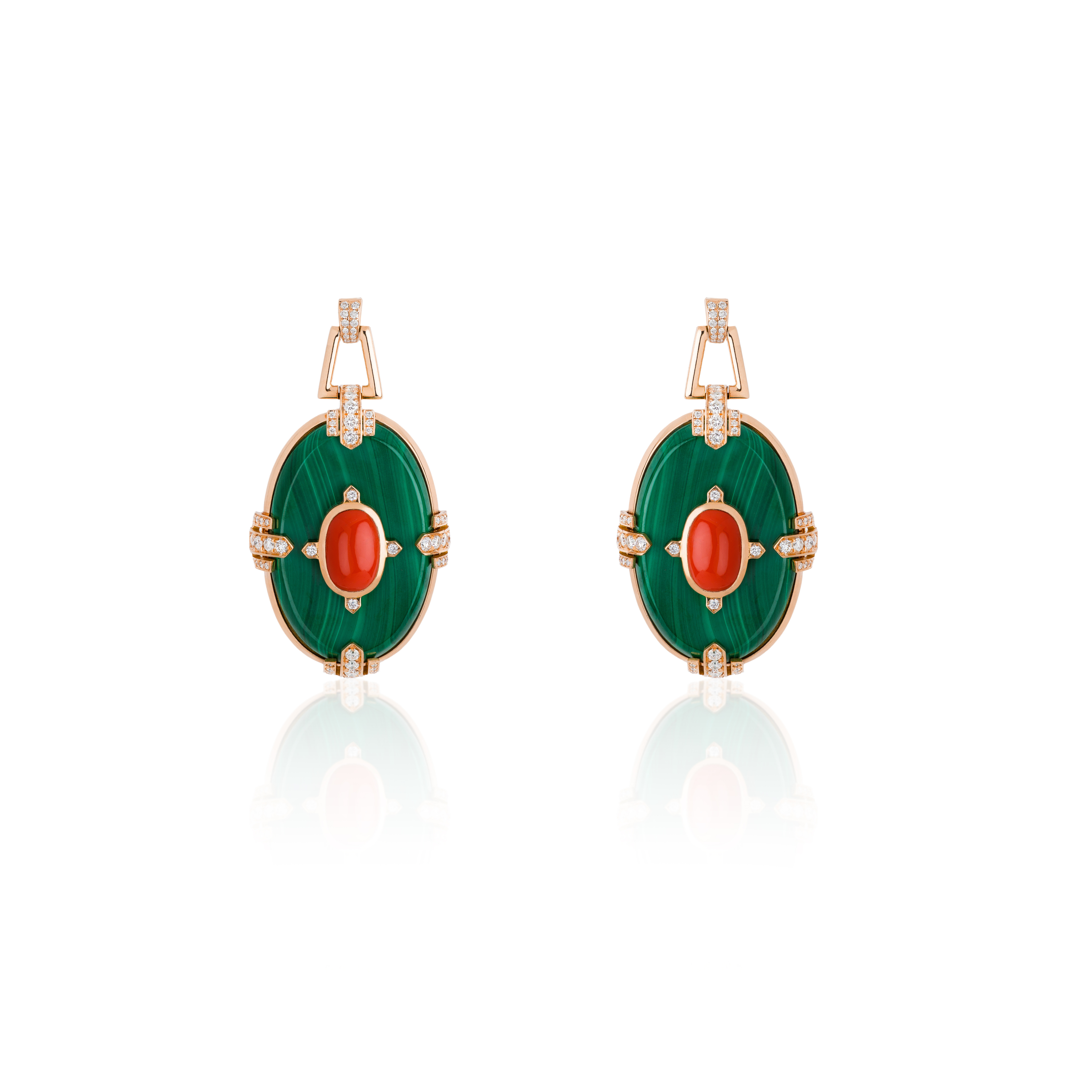 Imperial Malachite Drop Earrings