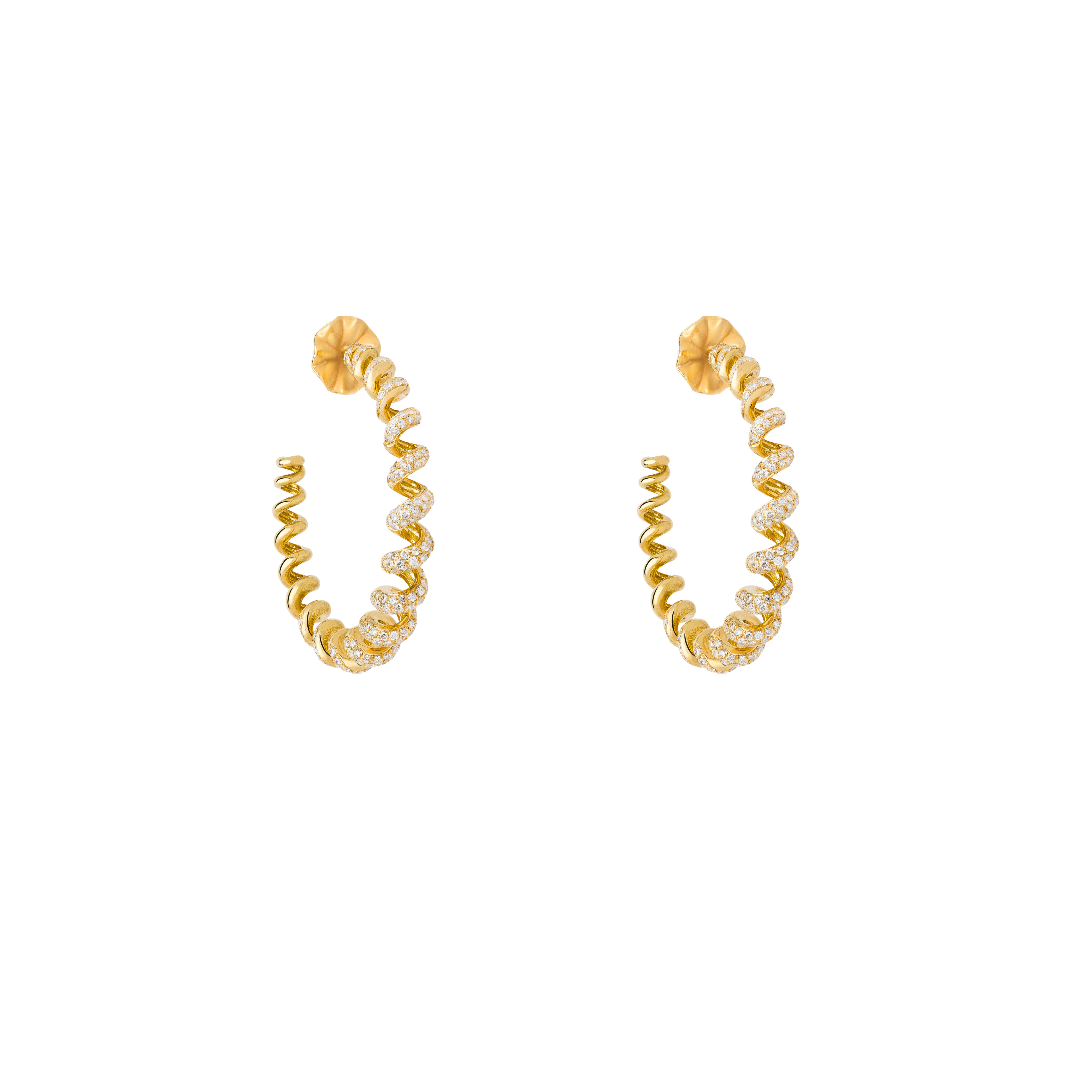 Serpentina Diamond Hoop Earrings