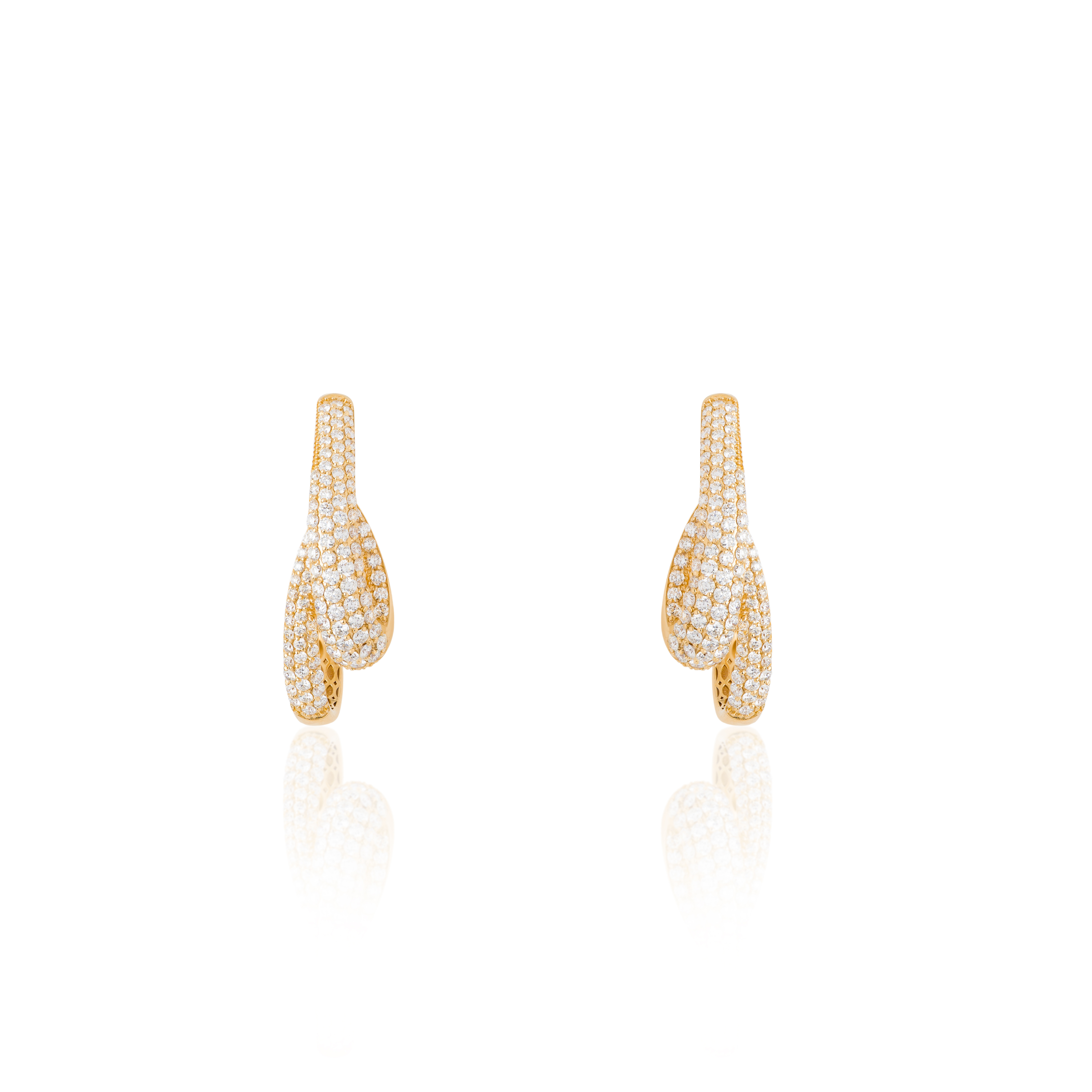 Golden Embrace Diamond Earrings