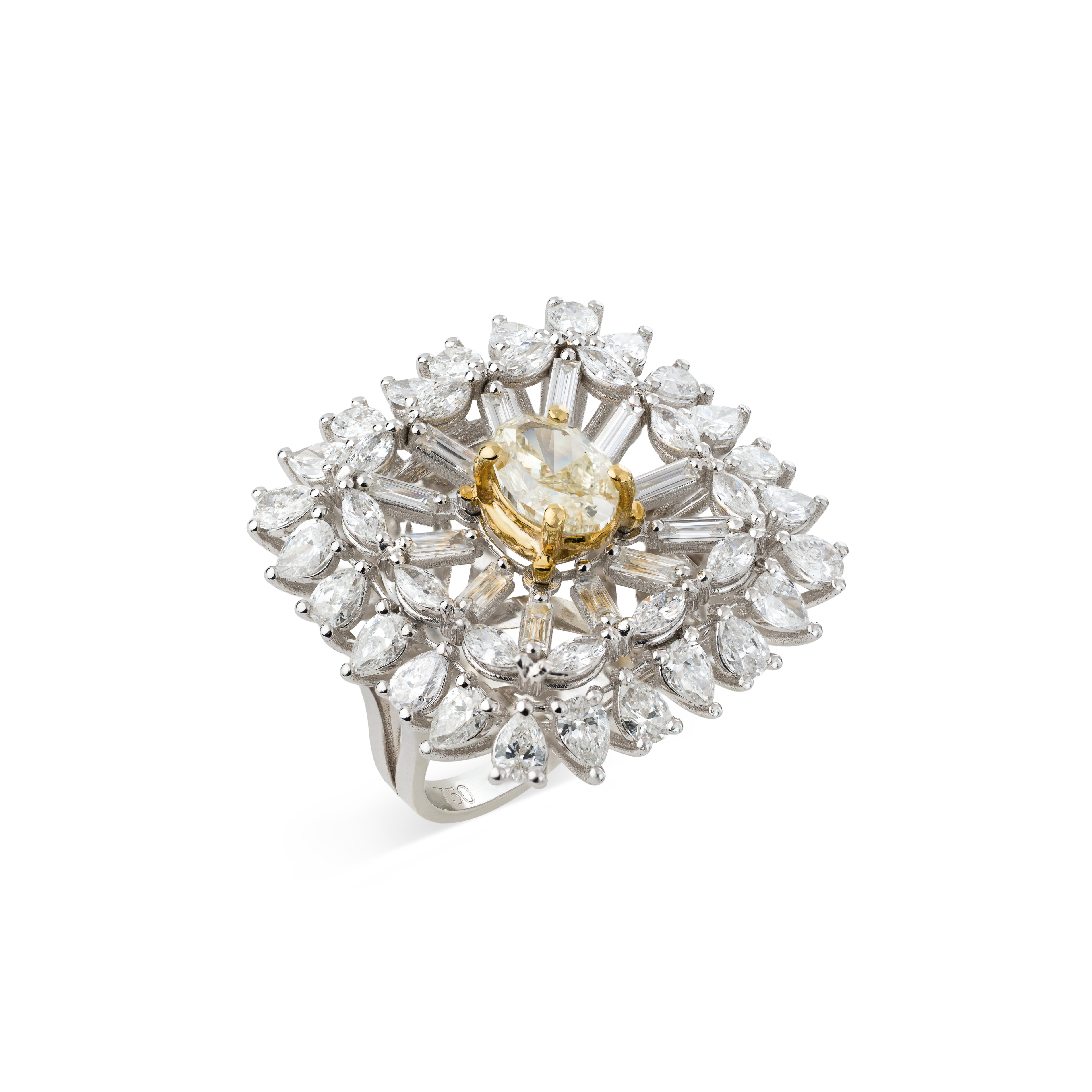Solar Bloom Diamond Ring