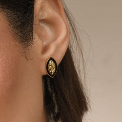 Noir Marquise Stud Earrings