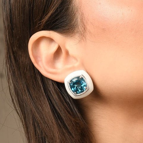 Topaze Lumière Stud Earrings