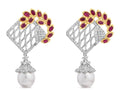 Ruby Vine Drop Earrings
